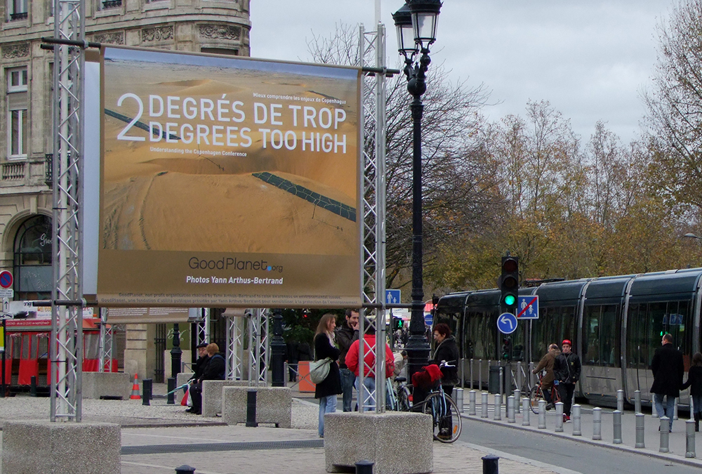 Tableau pour exposition extérieure temporaire